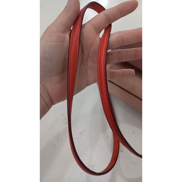 COACH Leather burgundy wine TurnKey flap Crossbody Golden chain strap 9.5x6.5in - Picture 12 of 12